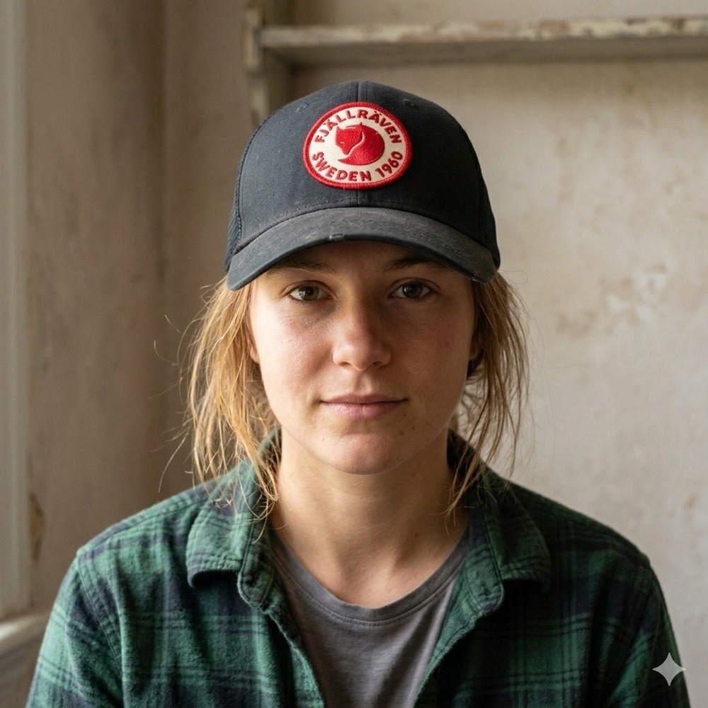 Fjallraven 1960 Logo Baseball Cap Hat L/XL Black Mesh Snapback Gorpcore Trucker